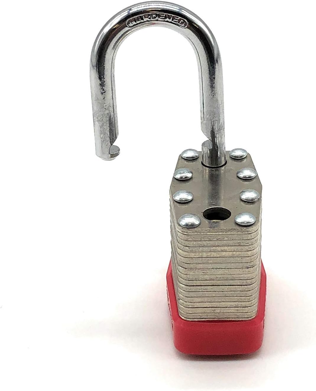 40mm Keyed Alike (A389) Laminated Steel Short Shackle Padlock, Shackle Size is 1 3/4" Wide x 1" Long (12 Pack)