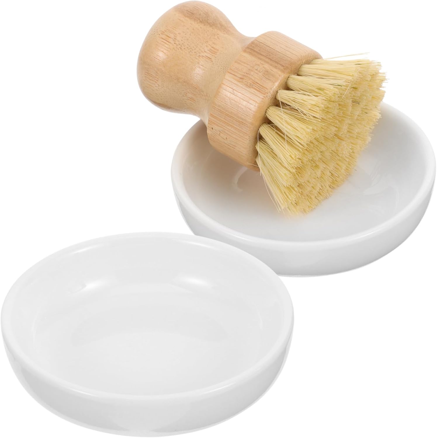 Unomor 1set Kitchen Scrub Brushes for Pots and Pans Non-Scratch Dish Cleaning Brush with Plates for Cleaning Vegetables Sinks and Cookware