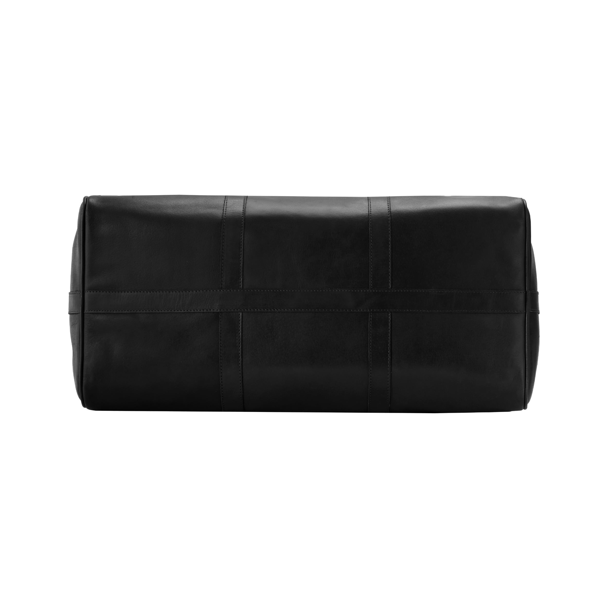 DRAKENSBERG Weekender 'James' (50cm) - Klassische Leder Reisetasche, Damen, Herren, offizielles Flug-Handgepäck, 30L - Schwarz, DR00440
