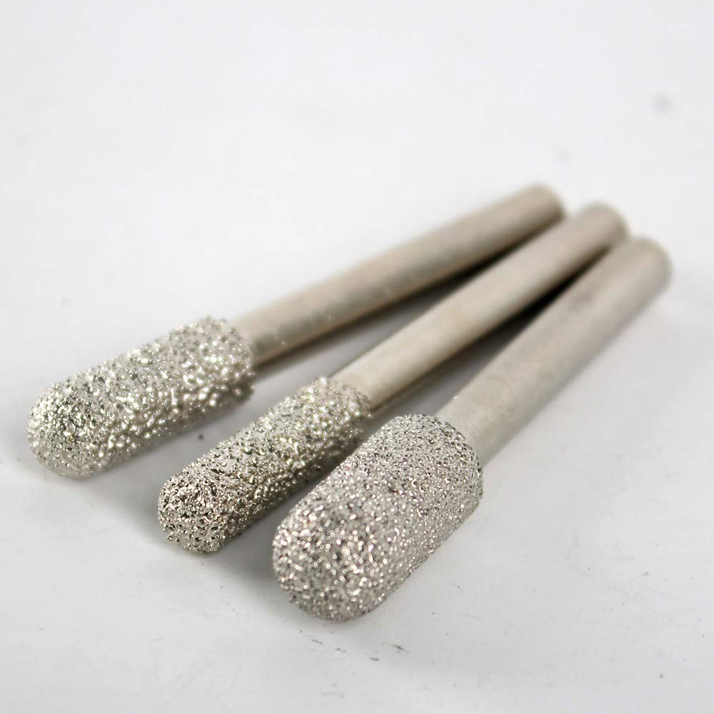Juego de fresas de diamante soldadas al vacío de 20 piezas para herramientas rotativas de modelado de piedra 1/4 '' Cabezal de pulido de brocas perfiladoras para tallado de mango, China