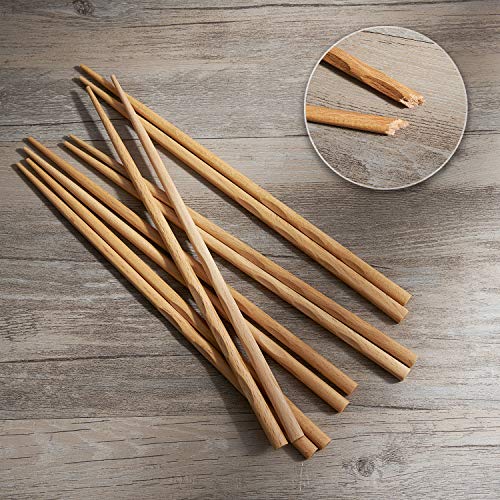 10-Pairs Reusable Chopsticks set Beech Wood Chop Sticks Japanese Sushi Chopsticks with Cotton Drawstring Bag Chinese Korean Chopsticks Dishwasher Safe 8 1/4 Inch