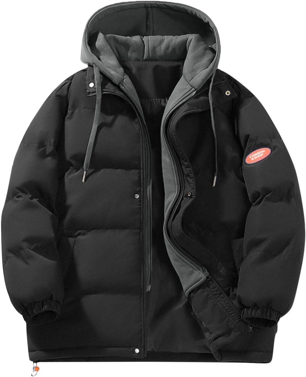 Women Winter Zip Up Puffer Jackets Casual Hooded Warm Quilted Outerwear 2025 Fashion Puffy Padded Coats