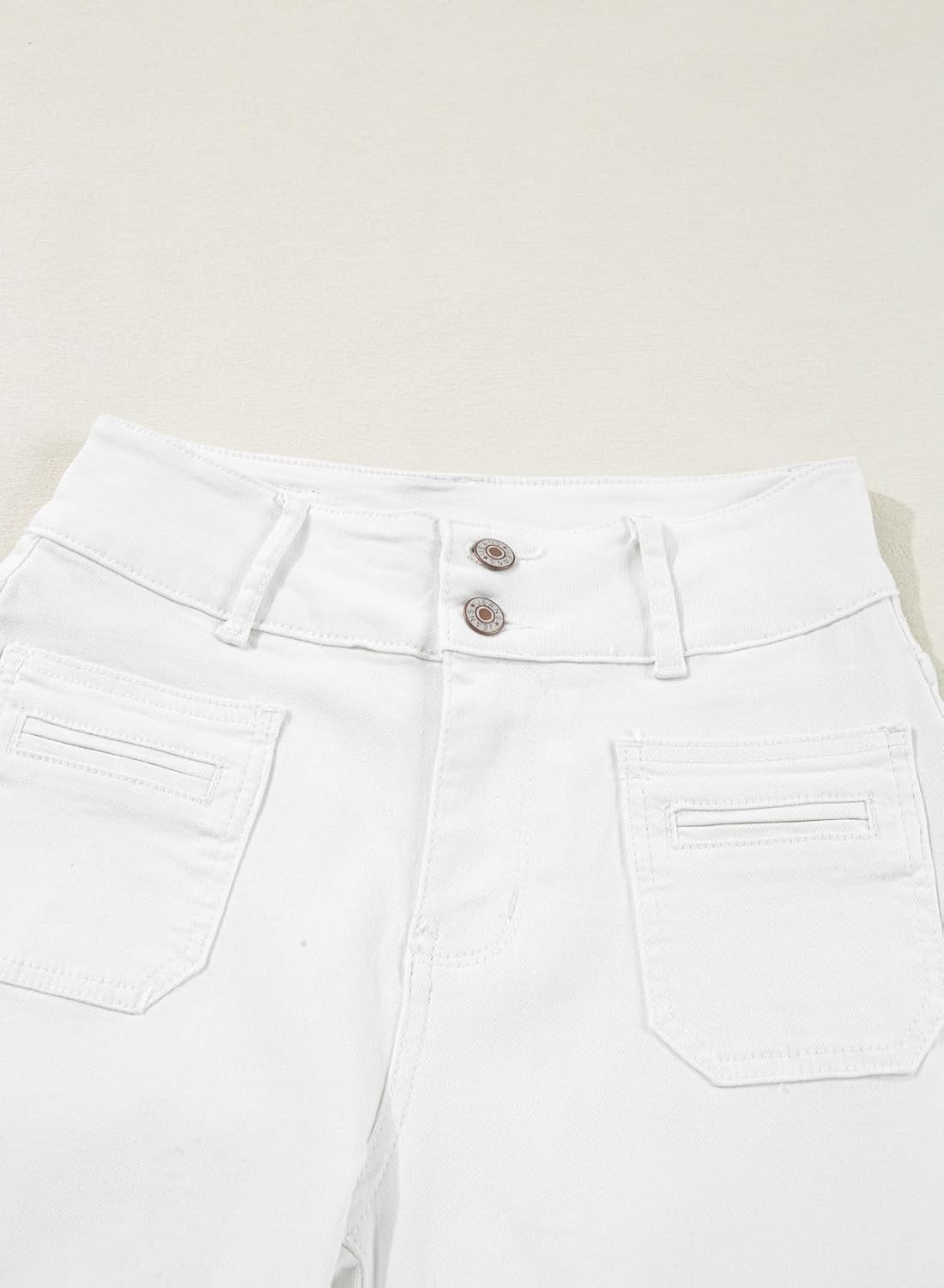 Sidefeel Women's Wide Leg Jeans High Waisted Tummy Control Stretchy Pockets Front Straight Leg Jeans - Image 7