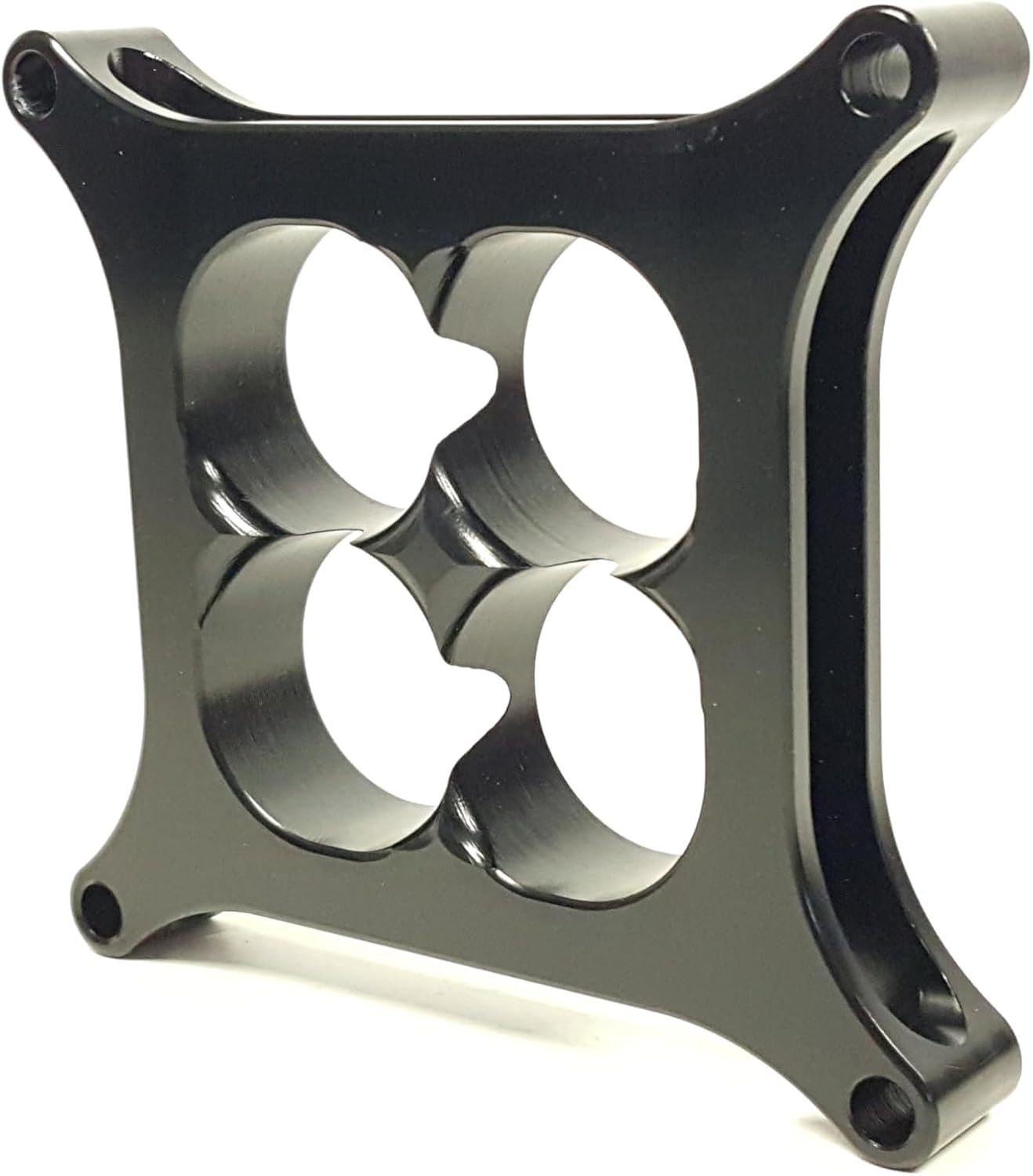 1 inch Billet Aluminum 4150 For Holley Type Carburetor Spacer Square Bore 4 Port Black