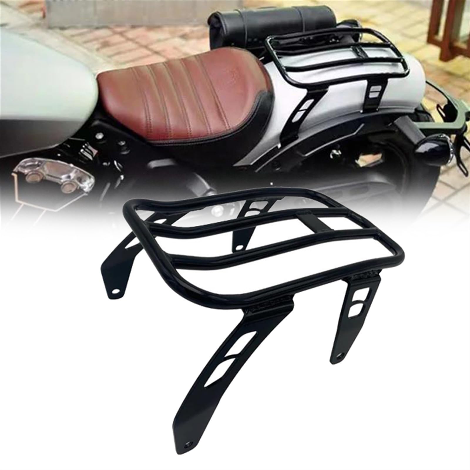 Accessoire Moto Indian Porte-bagages Arrière Moto Pour Indian Bobber/Sixty/ Twenty - Acier Haute Résistance - Installation Facile - Style Personnalisé