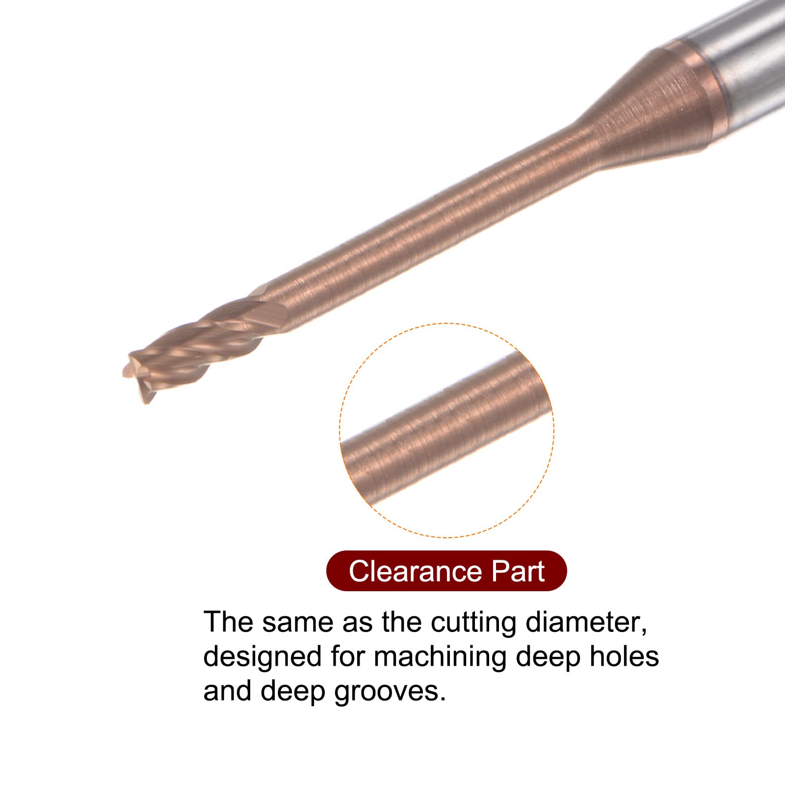 QUARKZMAN Cuadrado Nariz Extremo Molino 4mm Vástago 2mm x 20mm Titanio Revestido Sólido Carburo 4 Flautas Extra Largo Fresado para Inoxidable Acero Aleación Endurecido Acero