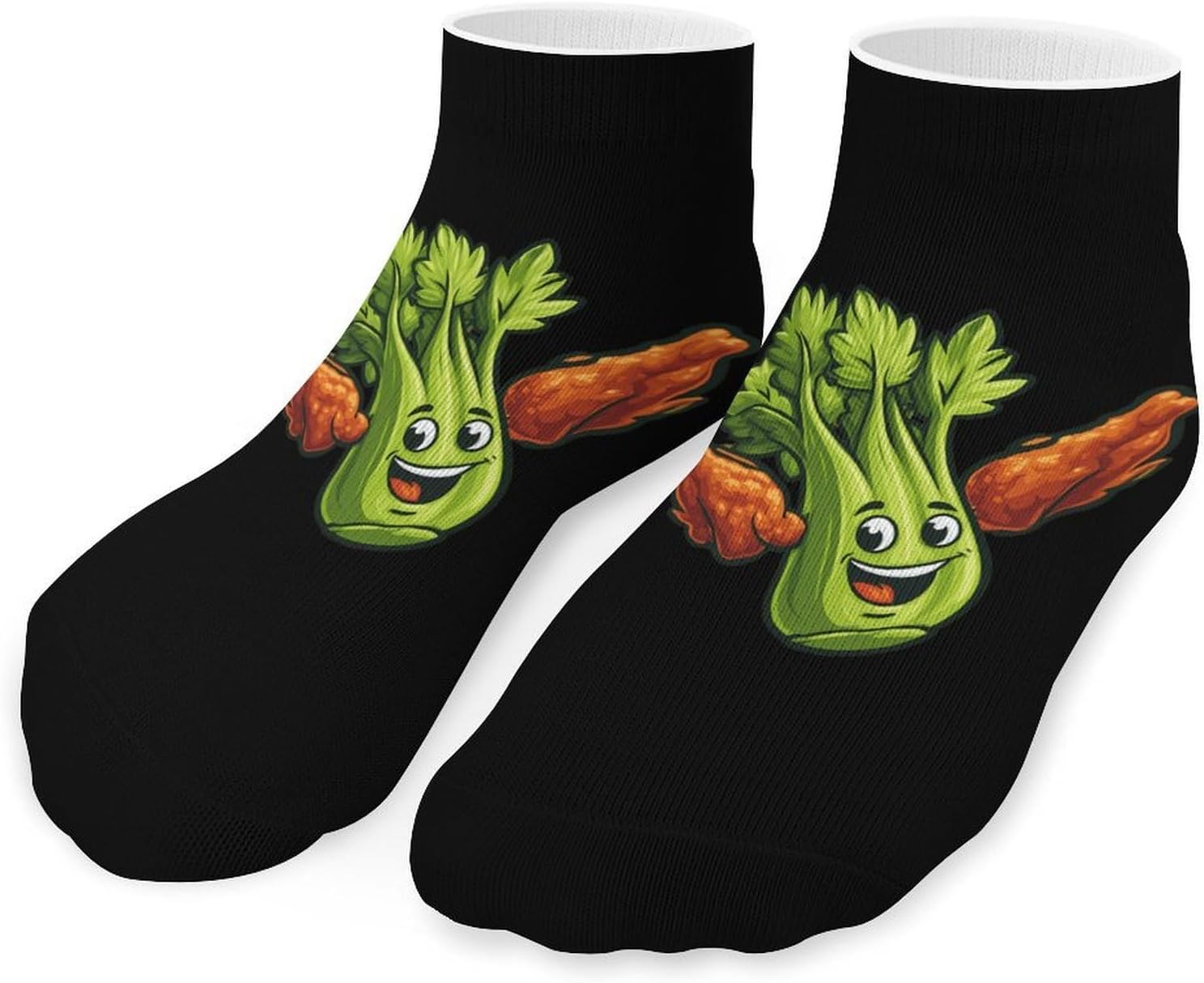 Chicken Wings Appetizers Celery Socks for Men Women 5 Pairs Ankle Socks