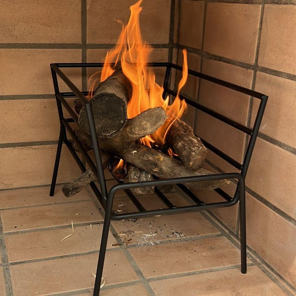 Brasero Fogonero Cuna de Hierro 10mm Reforzado para Leña y Carbon Leñero Uruguayo de Parrilla