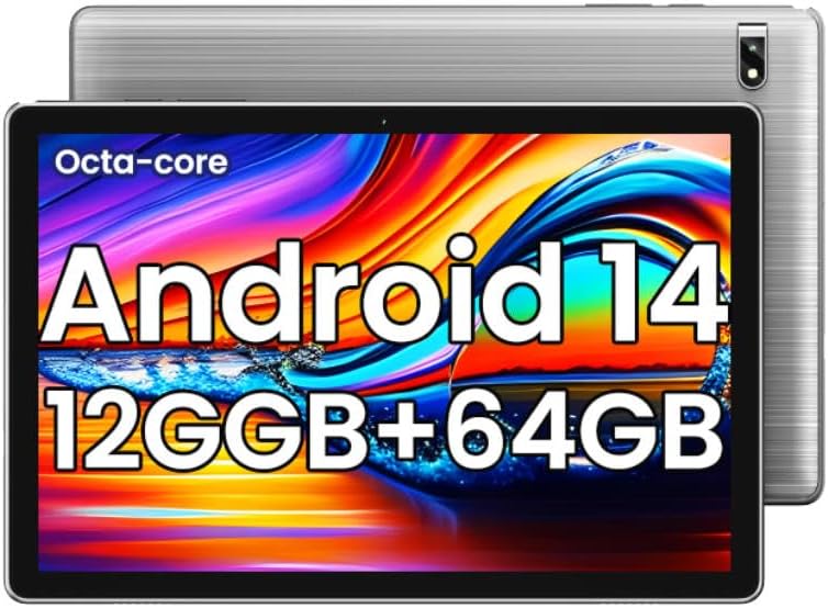 Android Tablet 10.1" Octa-Core 12GB RAM 64GB ROM
