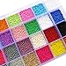 BALABEAD Size Almost Uniform Seed Beads 24000pcs in Box Opaque Color Seed Beads 24 Multicolor Assortment 12/0 Glass Craft Beads 2mm Seed Beads for Jewelry Making, Hole 0.6mm (1000pcs/Color, 24 Colors)