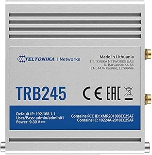 Teltonika TRB245 INDUSTRIAL M2M LTE CAT 4 GATEWAY TRB245000000, 150, W125727569 (4 GATEWAY TRB245000000, 150 Mpps, SNMP, TCP, UDP, IPv4, IPv6, ICMP, NTP, DNS, HTTP, HTTPS, FTP, SMTP, SSL)