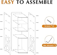 Vista 6 de Waterproof Bathroom Cabinet, Multi-Purpose Bathroom Furniture Cabinets with Double Door and 1 Tier Shelf, Free Standing Bathroom Floor Cabinet for