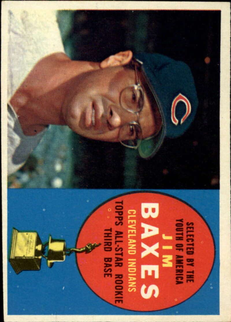 1960 Topps Series 4 Baseball #318 Jim Baxes Cleveland Indians All-Star Set Break 1 (See Scan for Actual MLB Trading Card you will receive)
