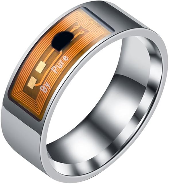 Busirde Smart Accessories Waterproof Intelligent Rings NFC Multifunctional Magic Wearable Finger Digital Ring transparent9# 8mm