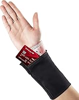 Vista 1 de Easyports - Cartera de muñeca de 2 bolsillos para teléfono celular, cartera de tobillo, bandas para sudor, brazalete, bolsa oculta, cartera