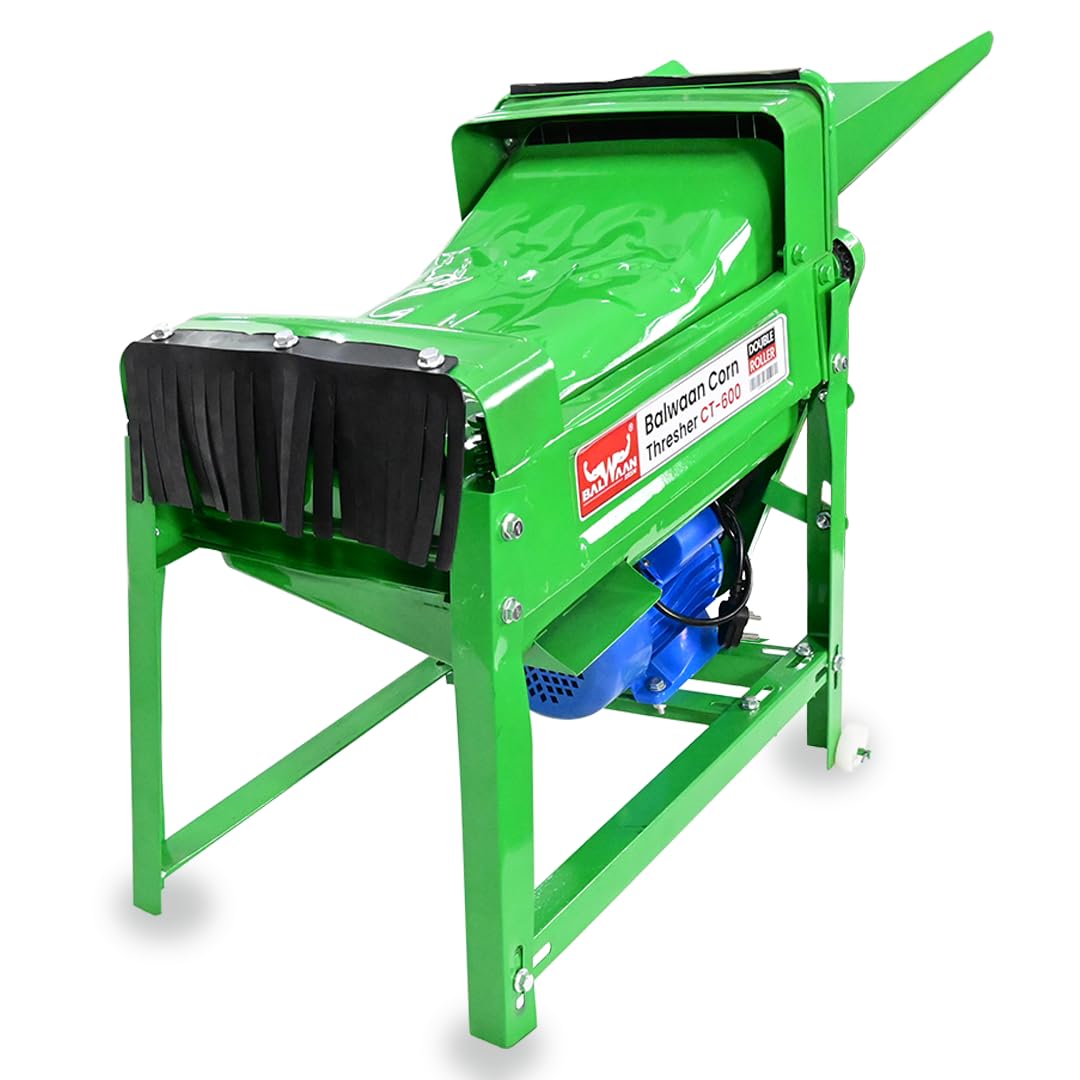 BALWAAN Krishi CT-600 Corn Thresher with 1.3HP High Power Motor | High Yield | Electric Corn Thresher for Agricultural Purposes | Use for Separate Corn Kernels from Cobs and Livestock Breeding (Green)-image-41