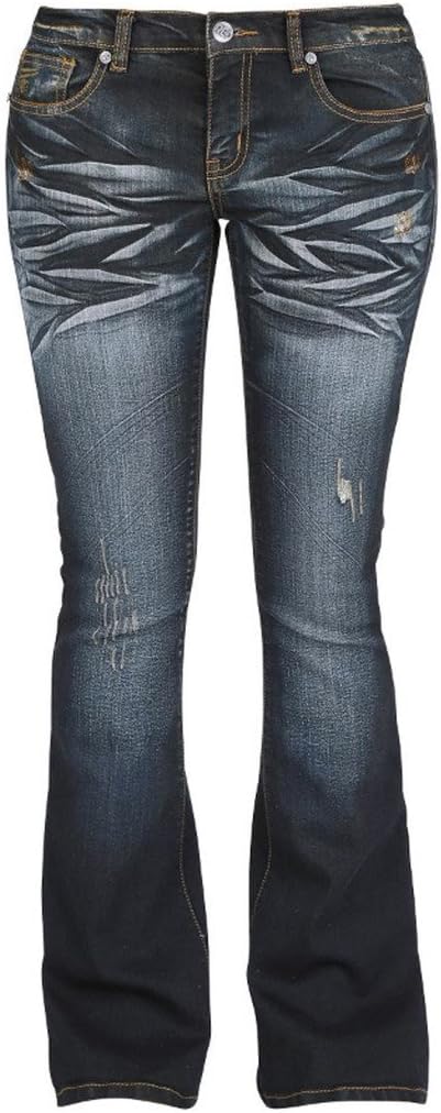 Dressation Womens Plus Size Washed Classic Bootcut Jeans