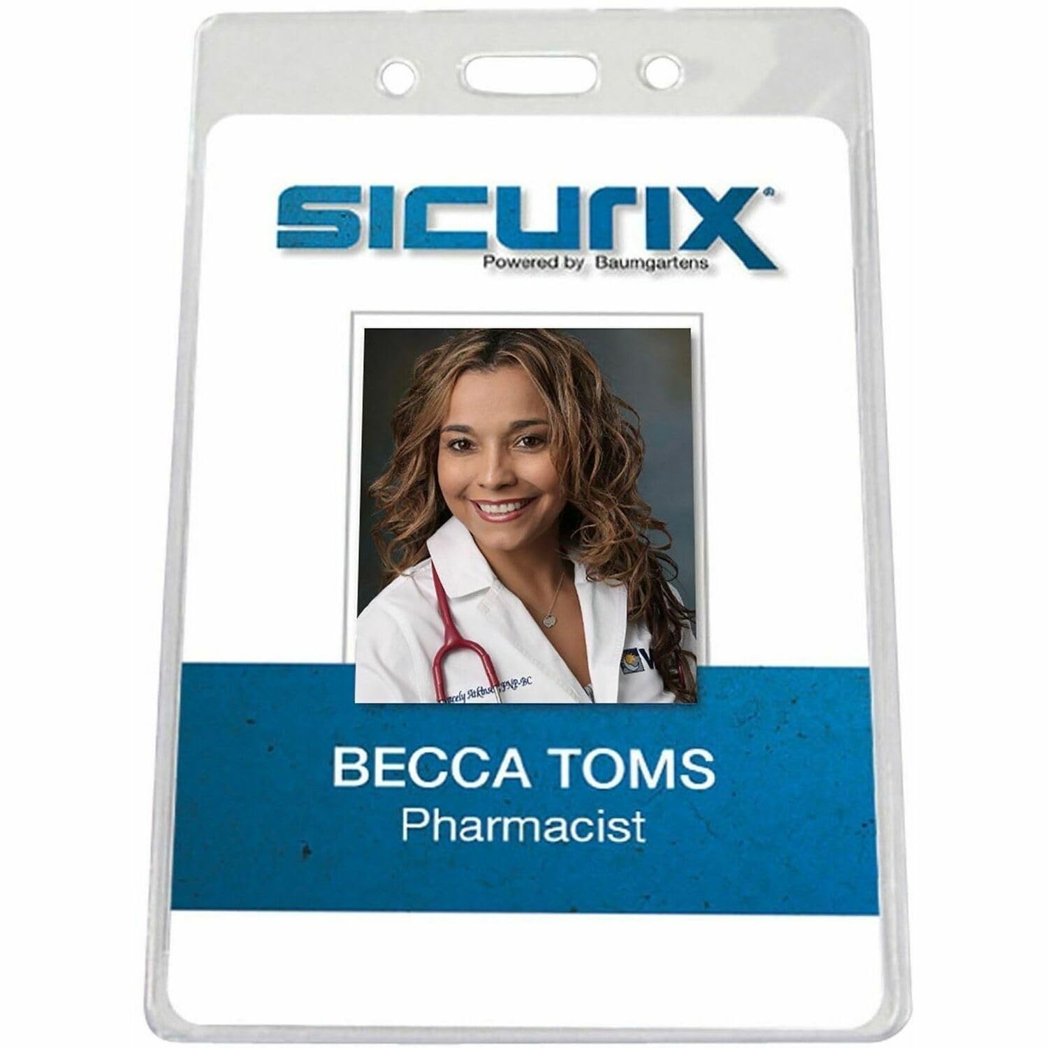 Baumgartens Lot de 50 porte-badges verticaux en vinyle 67880 x 9,5 cm