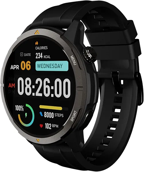AGM Legion Rugged Smart Watch for Men, 5ATM Waterproof, Shockproof & Drop-proof, 100+ Sports Modes, Bluetooth Calling, Compass, Barometer & Altimeter, 1.43" AMOLED Display, Heart Rate & Sleep Tracking