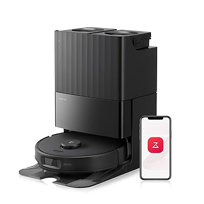 Roborock Qrevo Edge S5A Robot Vacuum and Mop, 18,500Pa, Zero-Tangling, DuoDivide Main Brush, FlexiArm Side Brush, Hot Water Mop Washing & Self-Cleaning, Warm Air Drying, Self-Emptying, Black