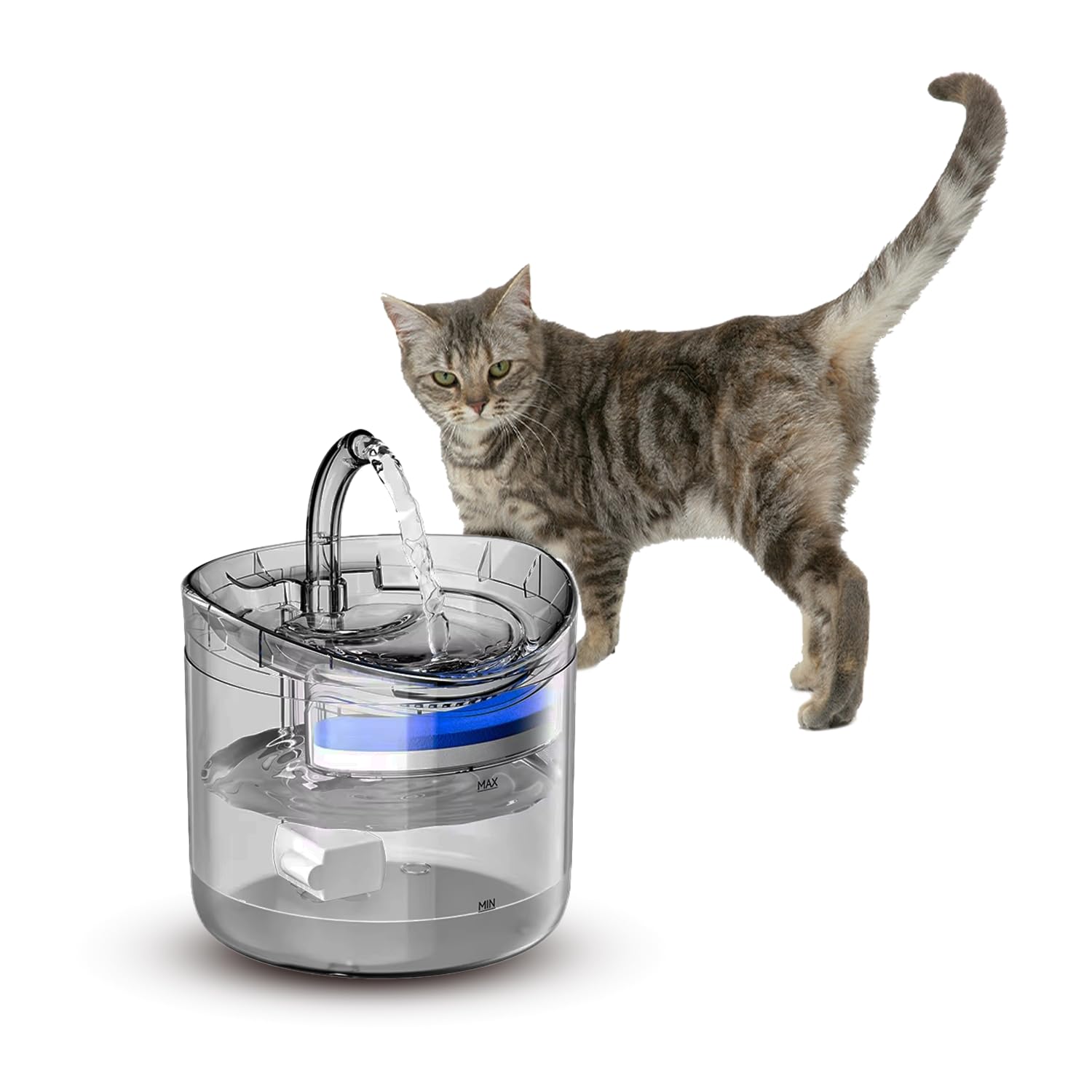 YellowCult Pet Water Fountain for Cats Dogs Kitten, 1.8L Automatic Cat Drinking Water Dispenser Feeder for Cats and Medium to Large Dogs Indoor, Dog Water Fountain Feeder Large Capacity at Home-image-5