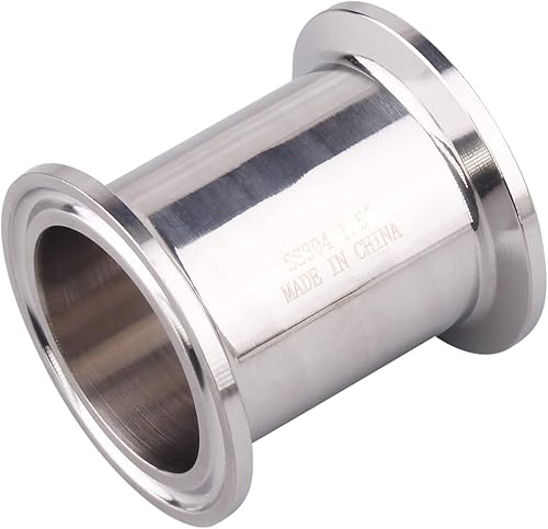 Tubo de carrete sanitario con extremos de abrazadera, tubo redondo sin costura de acero inoxidable 304 de 2 pulgadas con brida de virola de 2.008 in