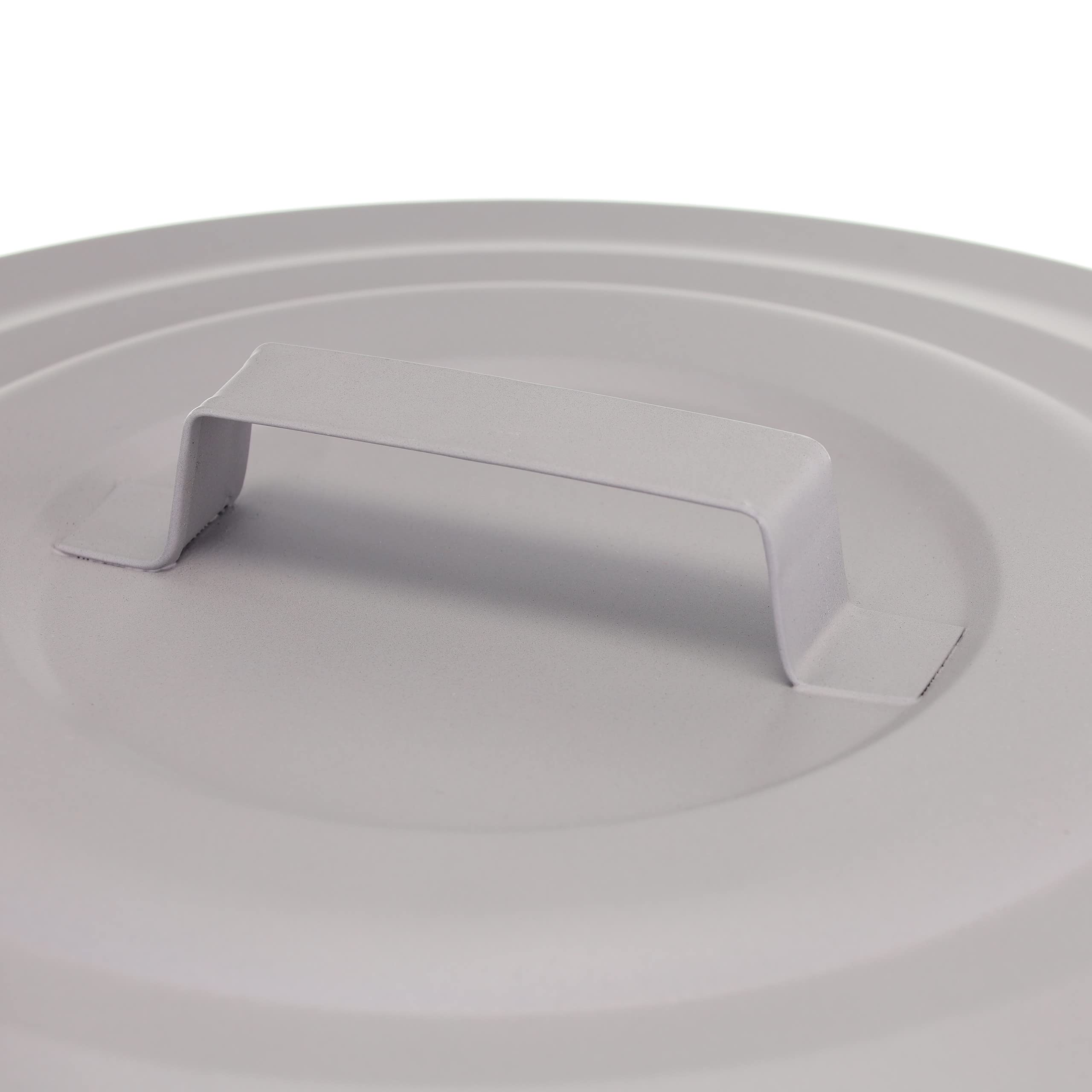 Relaxdays Secchio Portacenere Acciaio Legno Grigio HD42x35,5cm