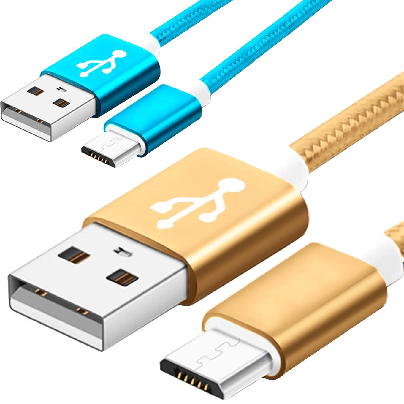 2 Pack 5ft Ps4 Controller Charging Cable Charge And Play Micro Usb Charger Sync Cord For Sony Playstation 4 Ps4 Slim Pro Controller Microsoft Xbox One S X Controller Blue Gold Buy Online In Trinidad And