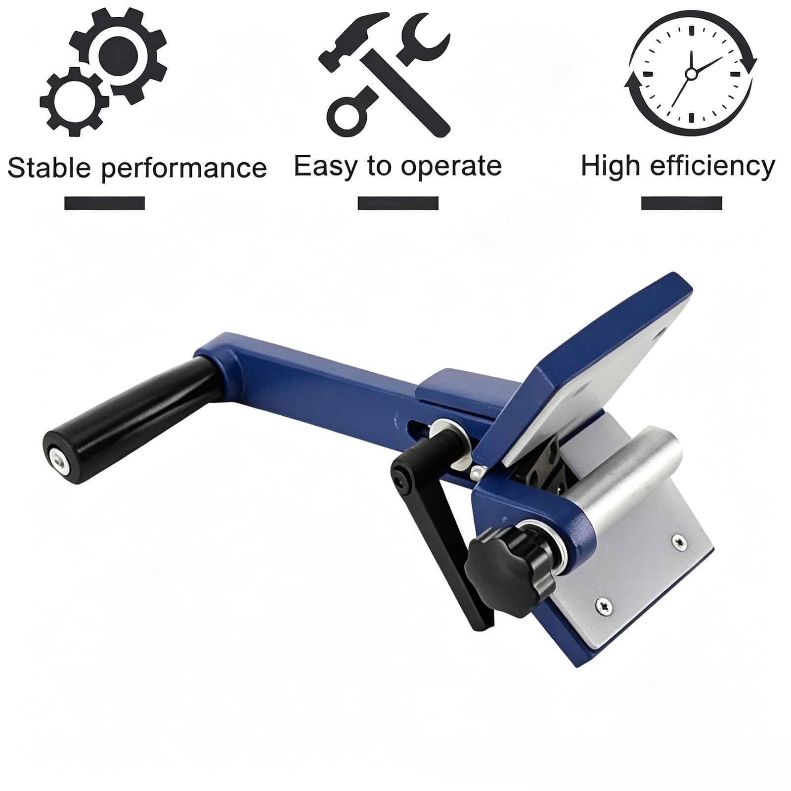Herramienta manual para biselar el exterior de tuberías de plástico (PE, PP, PVC) de 40-160 mm; herramienta de fontanería reutilizable con cuerpo de aluminio fundido y rodillo ajustable(Blue)