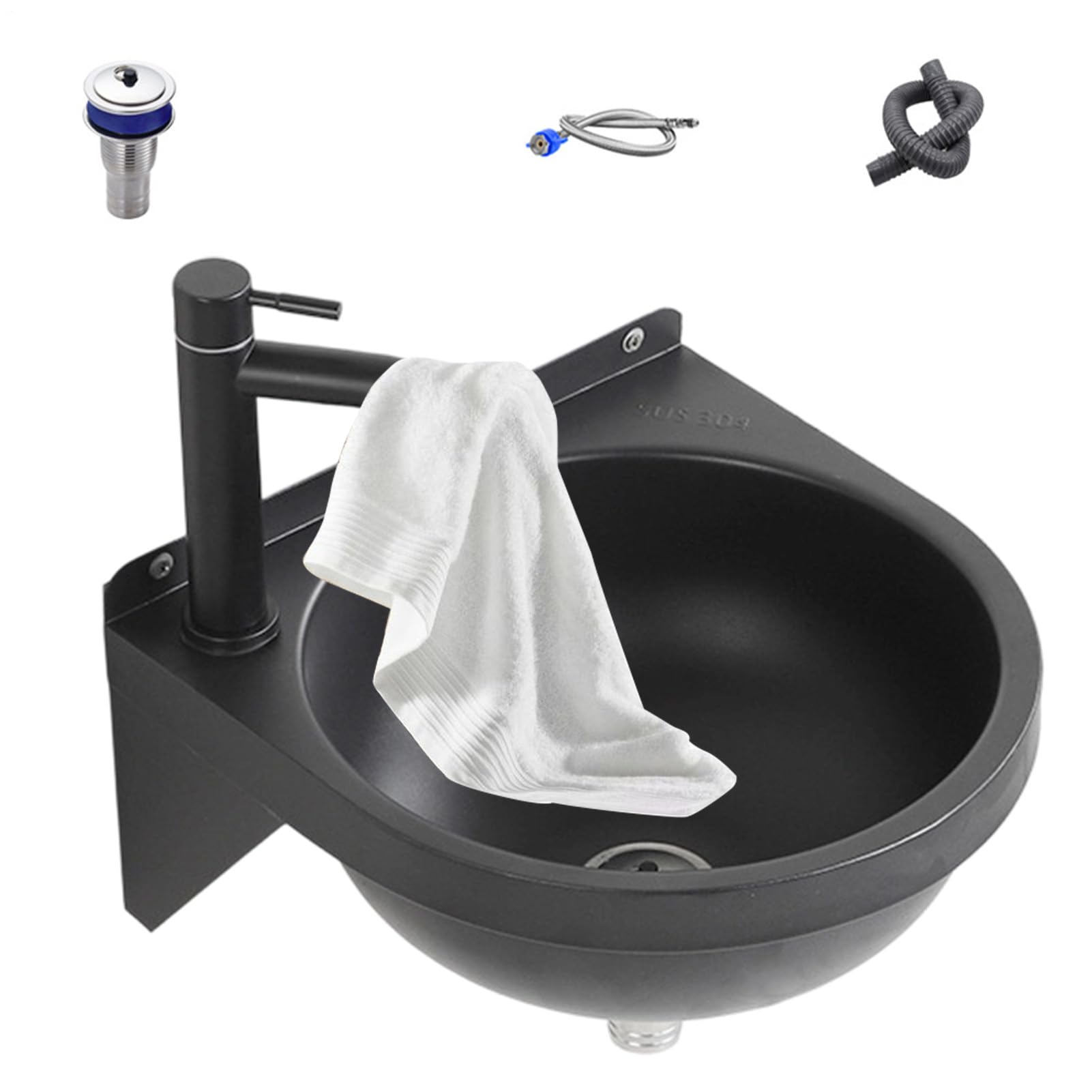 Lavabo de Baño de Tamaño Pequeño,Lavabo Semi-Circular | Fregadero de Cocina - para baño, Aseo, Hotel, Cocina, vanidad, lavadero, Restaurante,