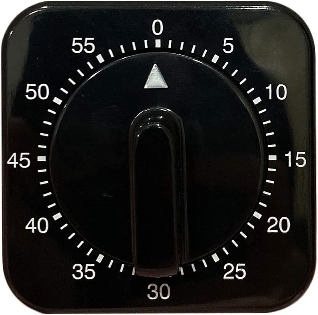 Kitchen Timer, 60-Minute Visual Countdown, Loud Voice, Auto-Off, Fun Shaped Mechanical for