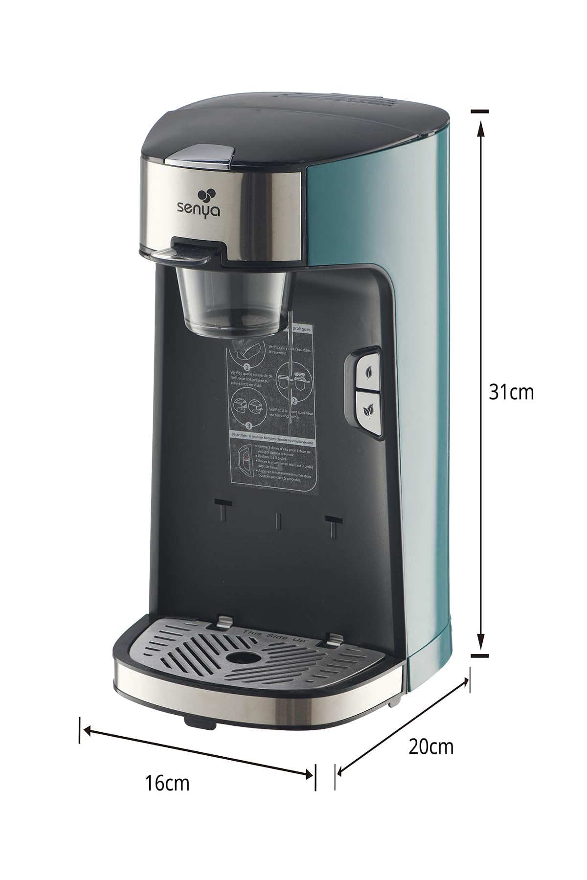 Machine à thé Tea Time SENYA, théière électrique 1415 W avec infuseur amovible