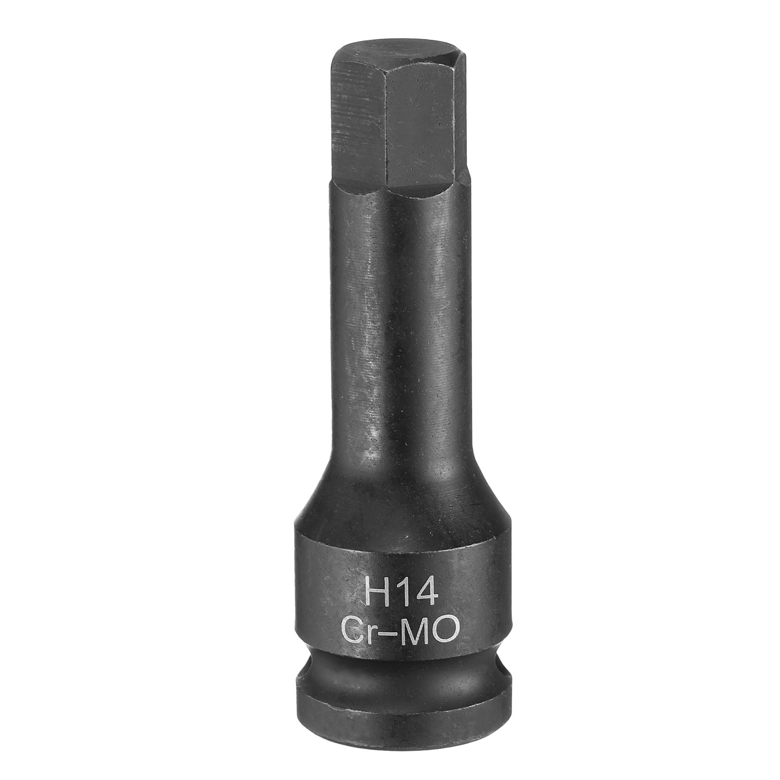Llave de vaso hexagonal H14 de impacto uxcell antichoque de acero CR-MO fosfato negro 1/2