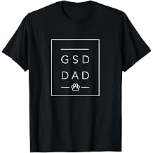 Proud German Shepherd Lover Dog Dad Tee, Minimalist GSD Dad T-Shirt