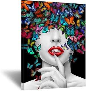 Kreative Arts Exclusive Original Design Canvas Prints Butterfly Dreams Woman Wal - Compare price