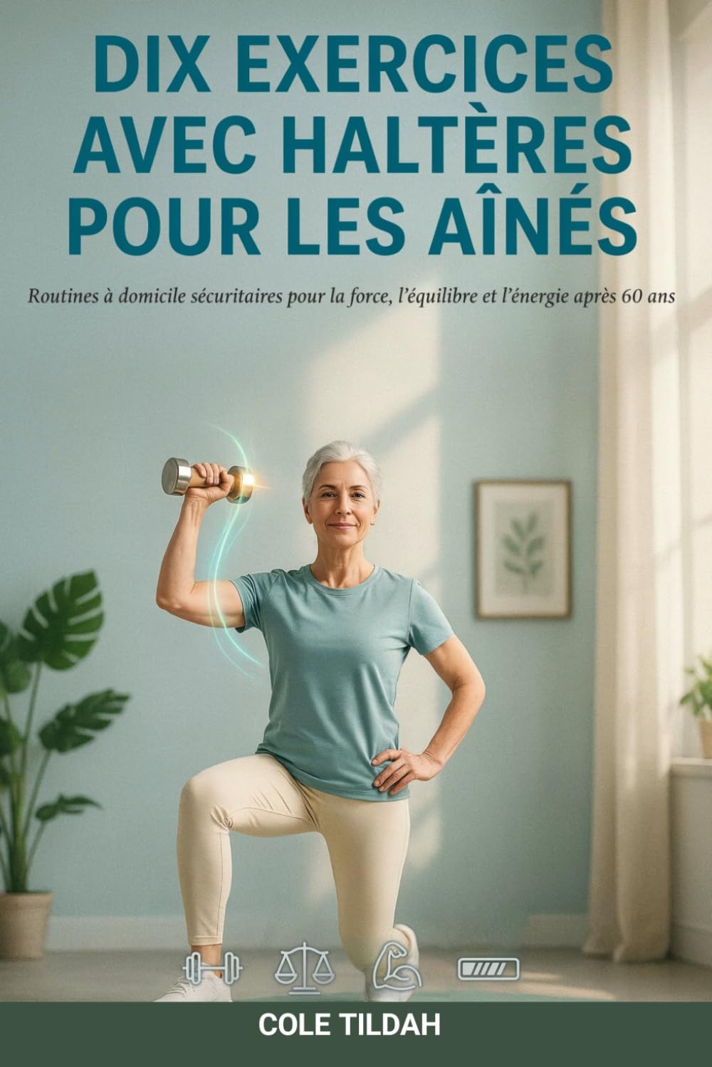 Dix Exercices Avec Haltères Pour Les Aînés: Routines à domicile sécuritaires pour la force, l'équilibre et l'énergie après 60 ans