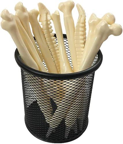 Miniatura 2 de Leery 25 bolígrafos con forma de hueso, con tinta negra, para Halloween, Navidad, médico, enfermera, escuela, oficina, fiesta