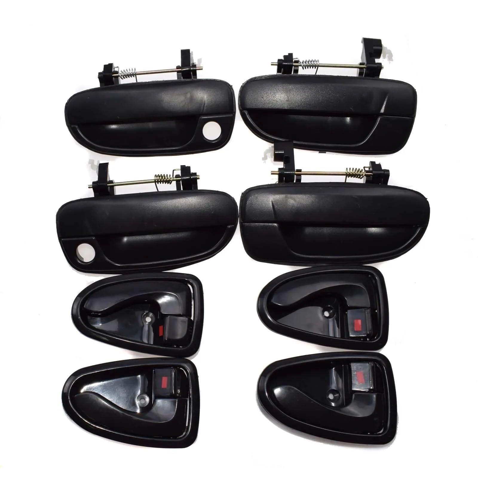 Hillar Black Kit Door Outer Handle For Hyundai For Accent 1.5L .6L 2000-2006 Outside & Inside Door Handle Front Rear Left Right Driver Passenger 8265025000(Black Kit)