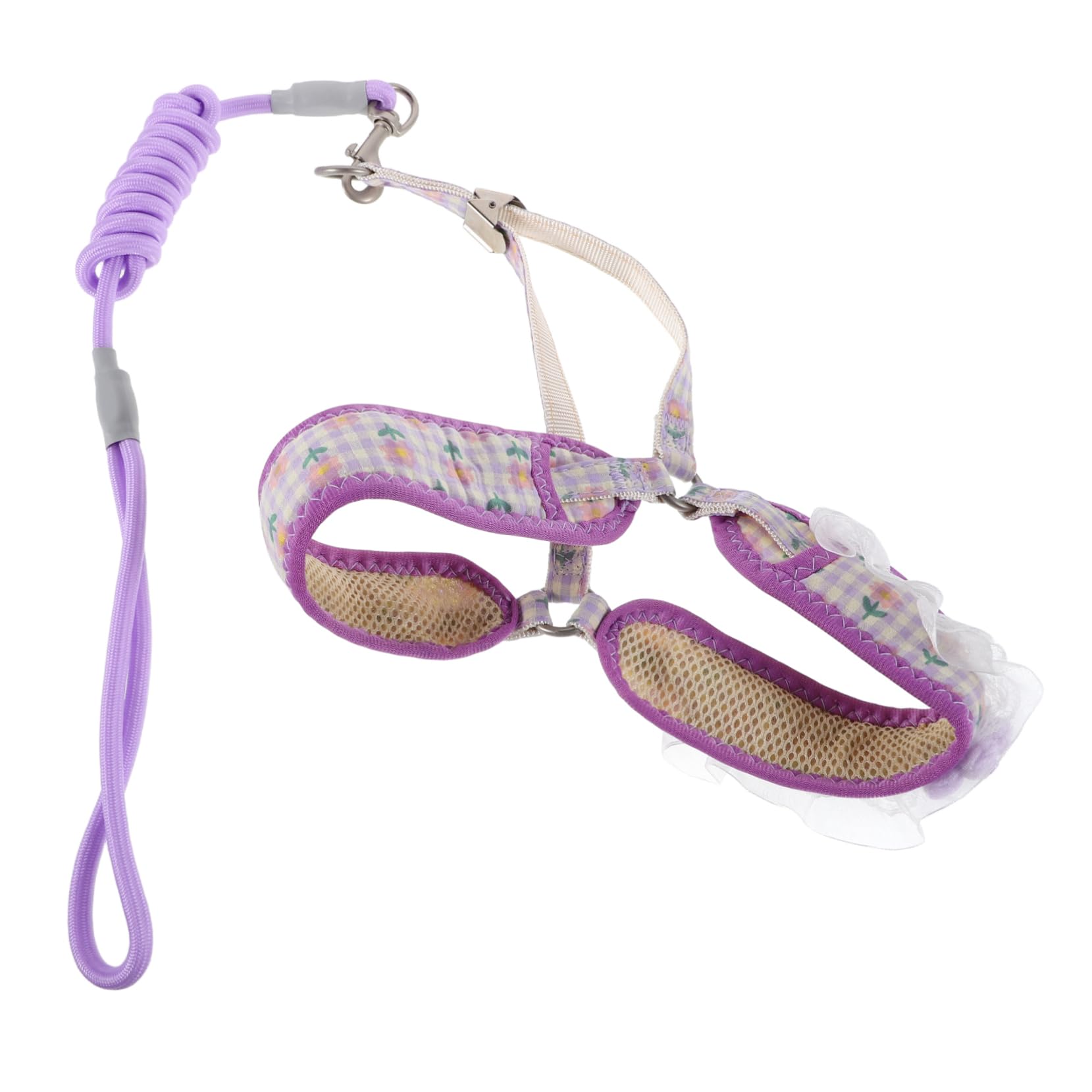 HEMOTON Pet Walking Harness Small Dog Harness Puppy Leash No Pull Adjustable Nylon Stylish Secure for Cats and Dogs