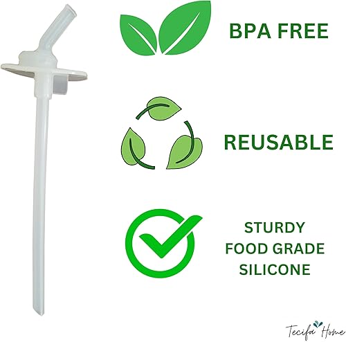 Miniatura 3 de 2 juegos de popotes de repuesto para Thermos Funtainer F400 (botella de agua de 12 onzas sin asalazo de transporte en la tapa) con 2 cepillos de