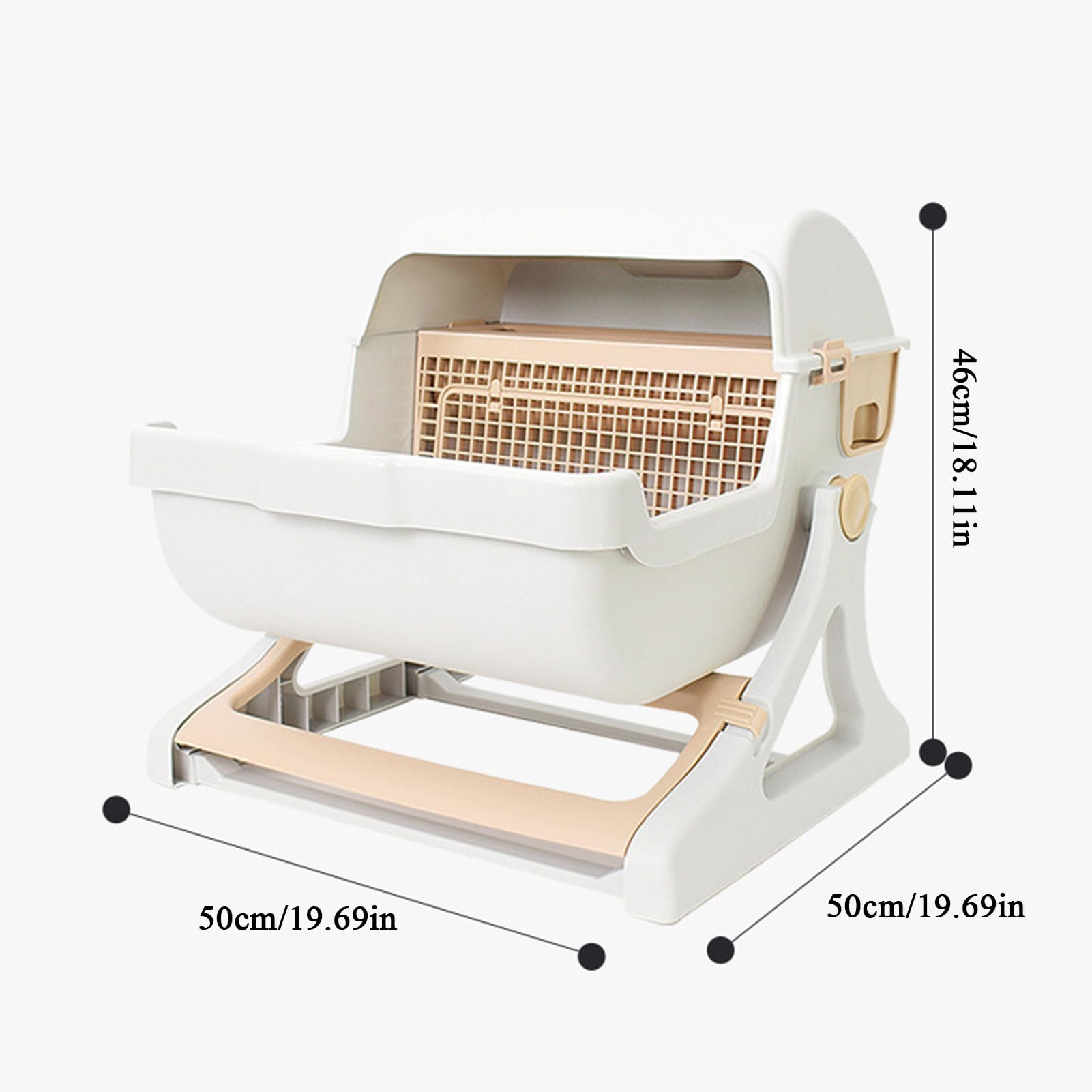 Arenero Inteligente para Gatos Más Y Resistente | Limpieza Automática del Arenero para en interiores, exteriores, viajes, apartamentos, rincones, armarios y