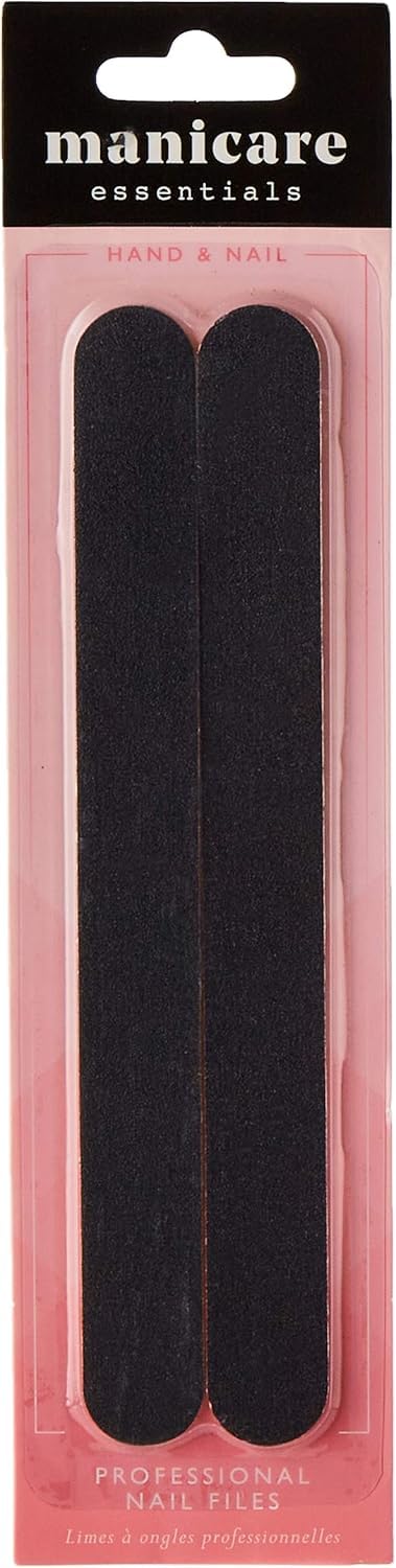 Professional Nail Files, Pack Of 2 Double Sided Emery Boards, Medium Grit For Natural, Artificial And Gel Nails, Nail Styling For Home And Salon Use, DIY Manicure Or Pedicure