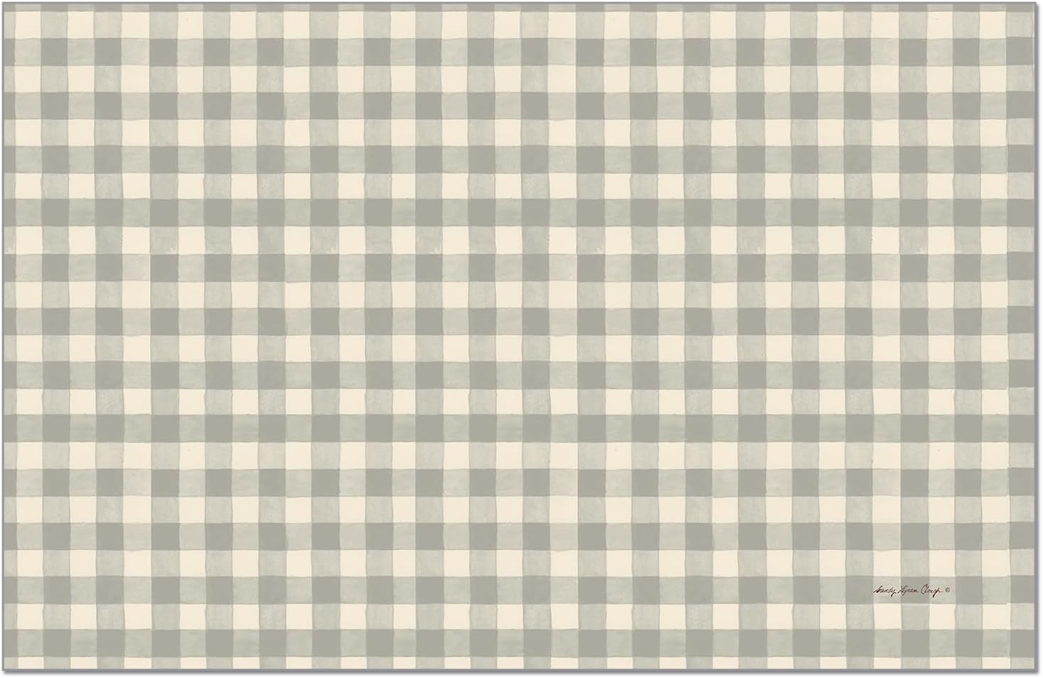 CounterArt Fall Gingham 24 Premium Paper Placemats Made in The USA Recyclable Table Decoration for Parties, Celebrations, and Holidays