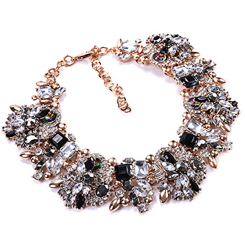 Zthread Rhinestone Bib Statement Necklace Vintage Chunky Chain Choker Collar Necklace Crystal Beads Women Fashion Jewelry Necklace  thumb #1
