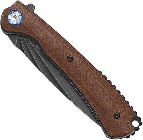 Miniatura 10 de Sitivien ST144 - Cuchillo plegable, hoja de acero 14C28N, cuchillo de bolsillo con mango G10 para acampar EDC al aire libre, supervivencia,