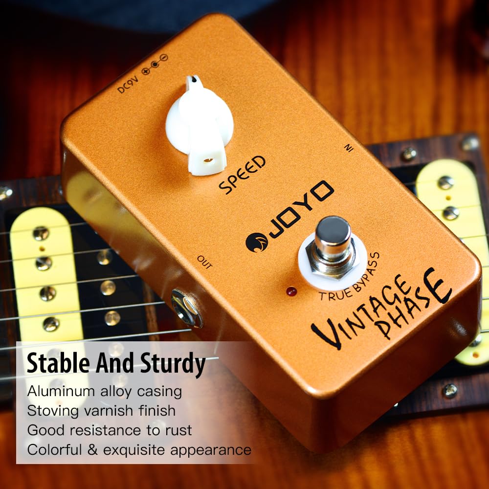 JOYO Vintage Phase Effect Pedal ricrea splendidamente i classici suoni Phaser degli anni '70 per effetti di chitarra elettrica - True Bypass (JF-06)
