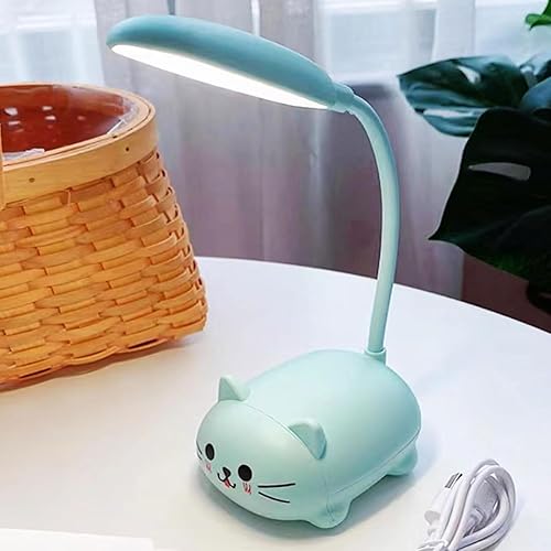Genyerl Mini luz nocturna de gato, lámpara de escritorio LED para niños, lindo gato plegable USB recargable, luz de lectura para dormitorio, estudio disponible en Yaxa Venezuela