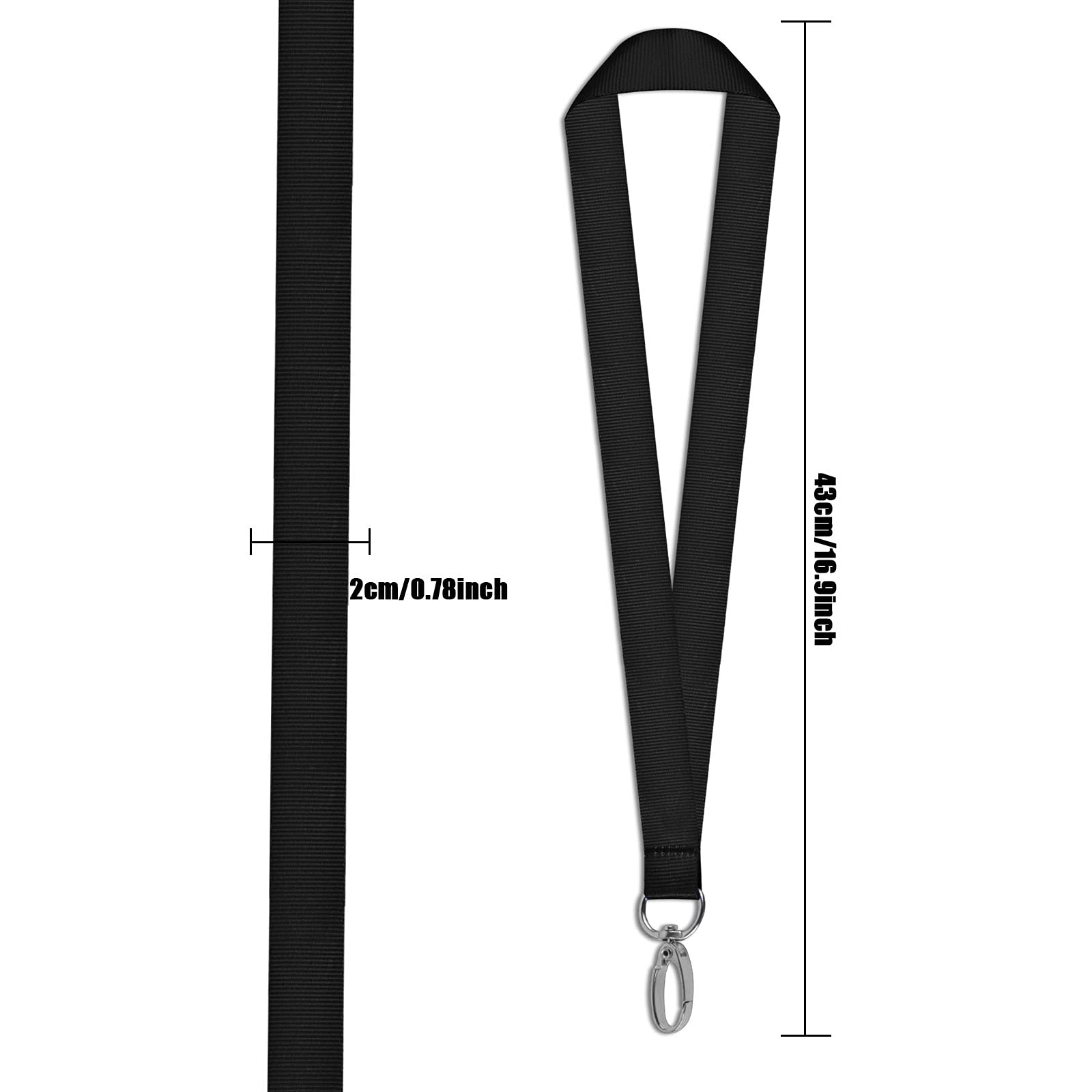 Fodlon Porta Badge Da Collo Retrattile Colore Nero Portabadge Collo Con