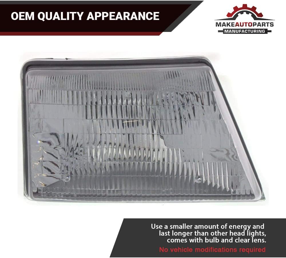 Headlight Headlamp Assembly Composite Halogen Passenger Right Side For Ford Ranger 1998 1999 2000 - FO2503151