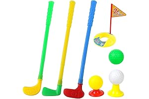 Educational Golf Toys for Kids-Toddlers, Multi-Colored, Sturdy Plastic Golf Clubs Set